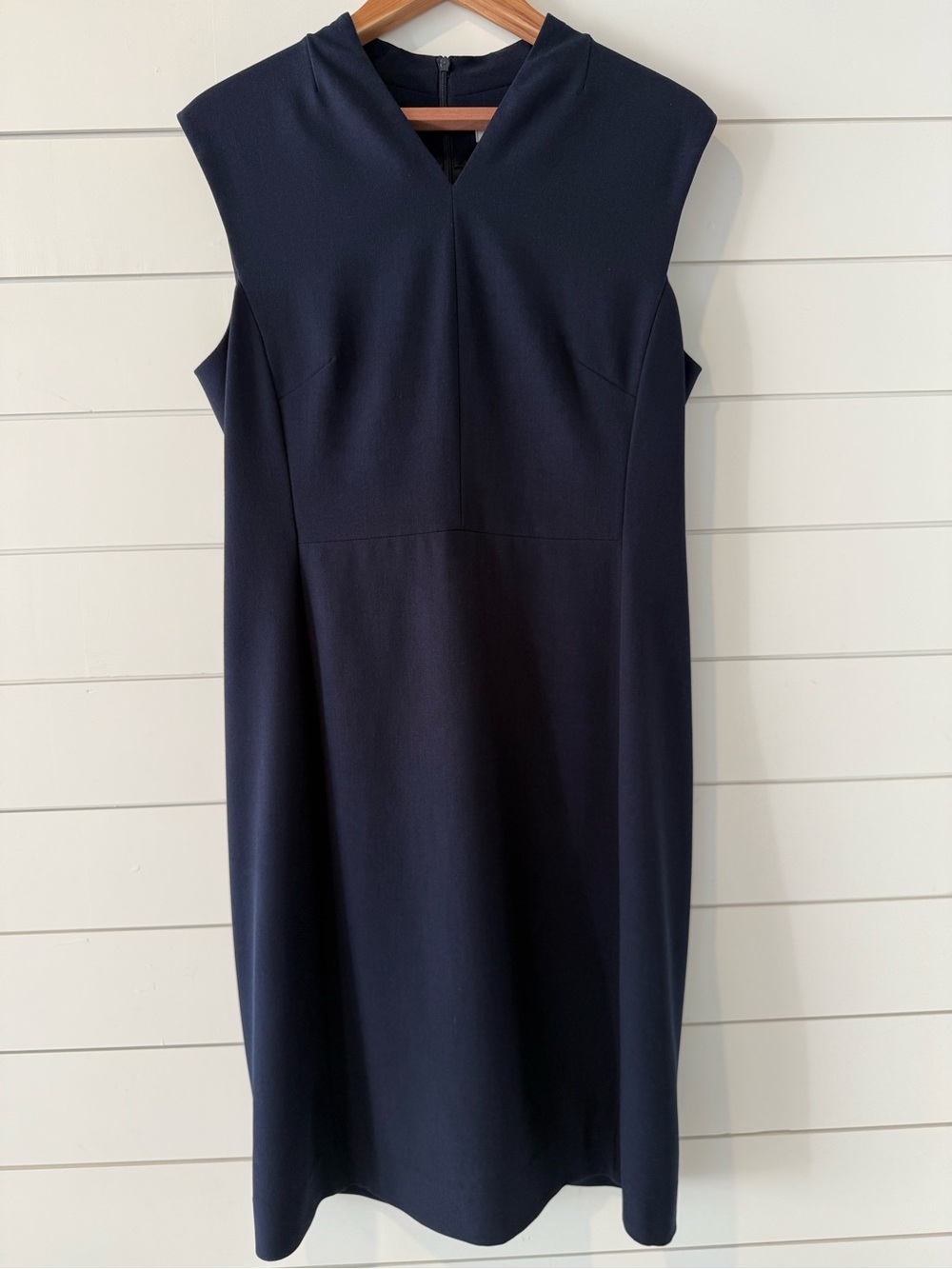 MM Lafleur Navy V-Neck Sleeveless Midi Dress